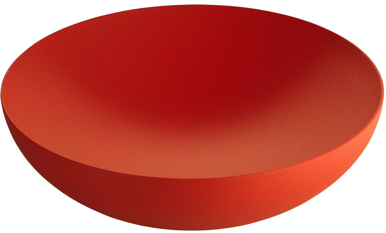 Double ciotola texture rosso alessi