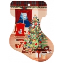 Sottobosco Calza Natale Decoration Ceramica/Sughero Brandani