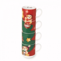 Set 4 mug impilabili teddy