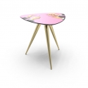 Tavolino Legno Gambe Metallo Toiletpaper -Pink Lipsticks Seletti