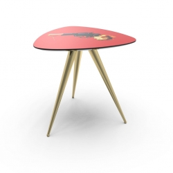 Tavolino Legno Gambe Metallo Toiletpaper - Revolver Seletti
