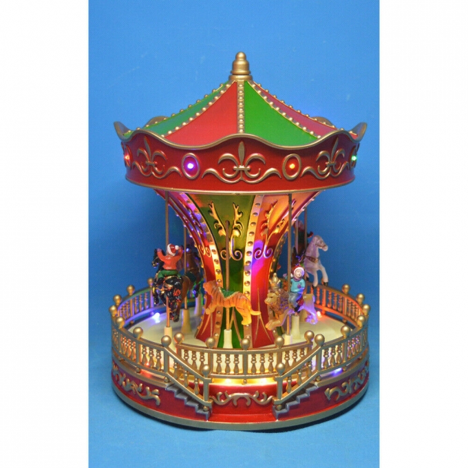 Carousel animated Red-Battery-LED-22x22x27.5