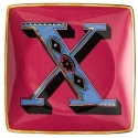Coppetta quadra piana Alfabeto 12 cm Lettera X Versace
