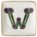 Coppetta quadra piana Alfabeto 12 cm Lettera W Versace