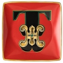 Coppetta quadra piana Alfabeto 12 cm Lettera T Versace