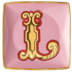 Coppetta quadra piana Alfabeto 12 cm Lettera L Versace