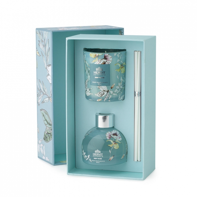Set profumambiente e candela blooms Hervit