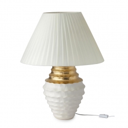 Lampada Gres Bianco/Oro 23X48Cm E27 Hervit