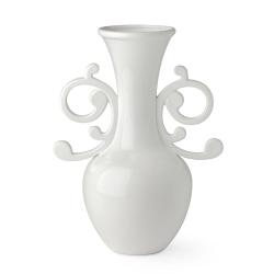 Vaso Anfora Porcellana 44X58Cm(H) Bianco Hervit