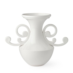 Vaso Anfora Porcellana 49X40Cm(H) Bianco Hervit