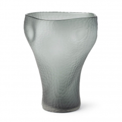 Vaso Vetro Saturno 25X32Cm Grigio Hervit