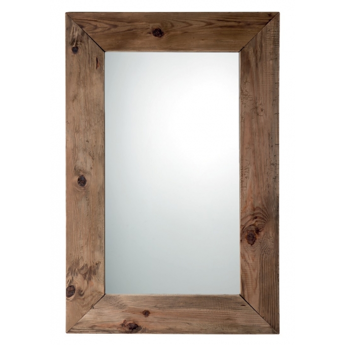 Specchio rettangolare country in legno L'Oca Nera