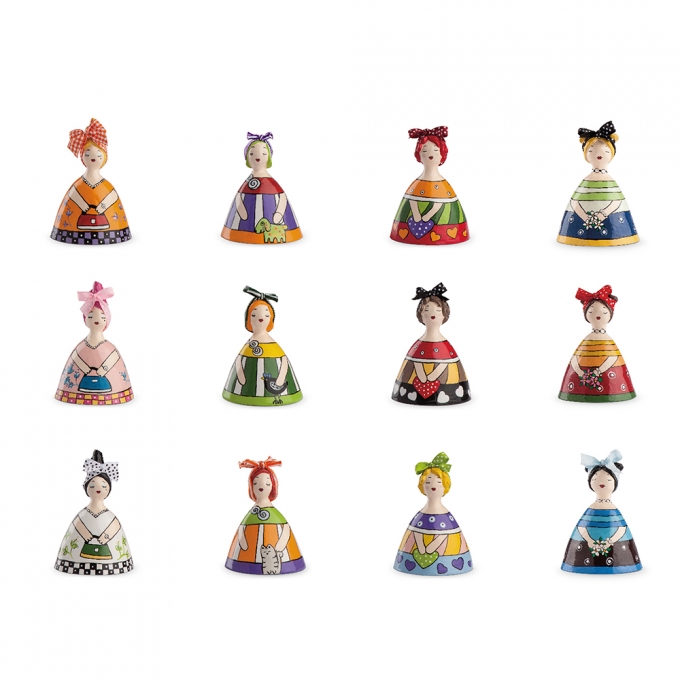 set 12 Campanelle Assortite Le Pupazze  Egan