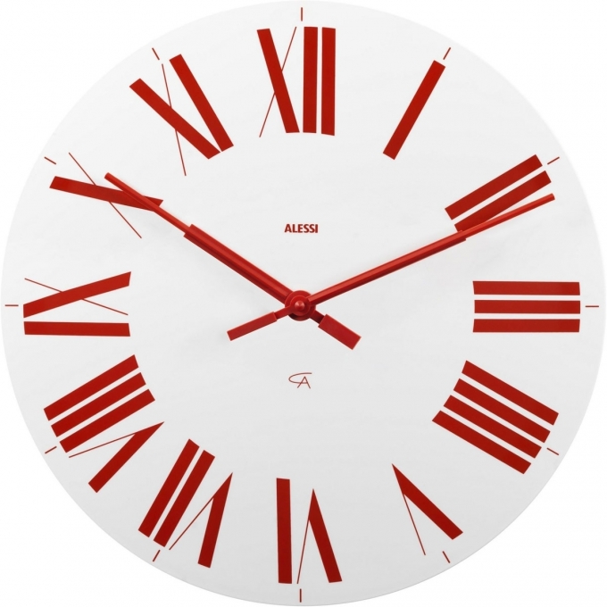 Firenze orologio rosso alessi