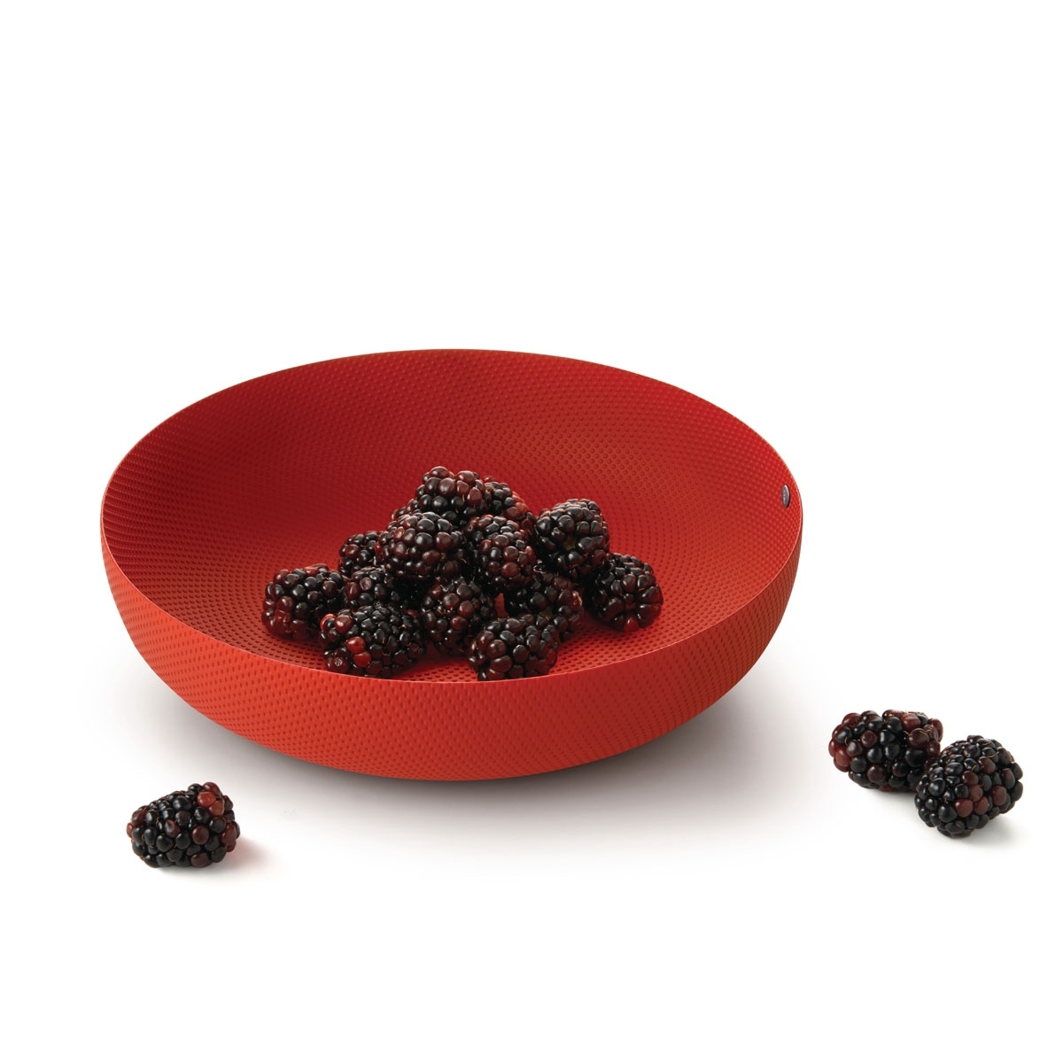 Cestino rotondo 21cm texture rosso alessi