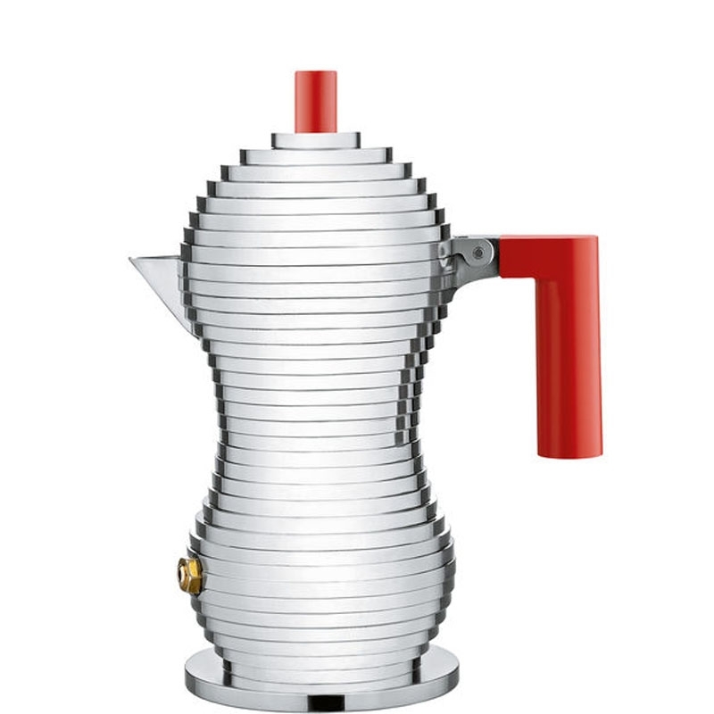 Caffettiera pulcina rossa una tazza Alessi