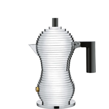 Caffettiera pulcina nera 6 tazze Alessi