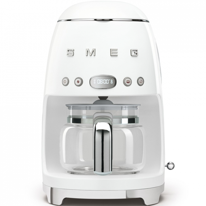 Macchina per caffè americano bianca con filtro smeg