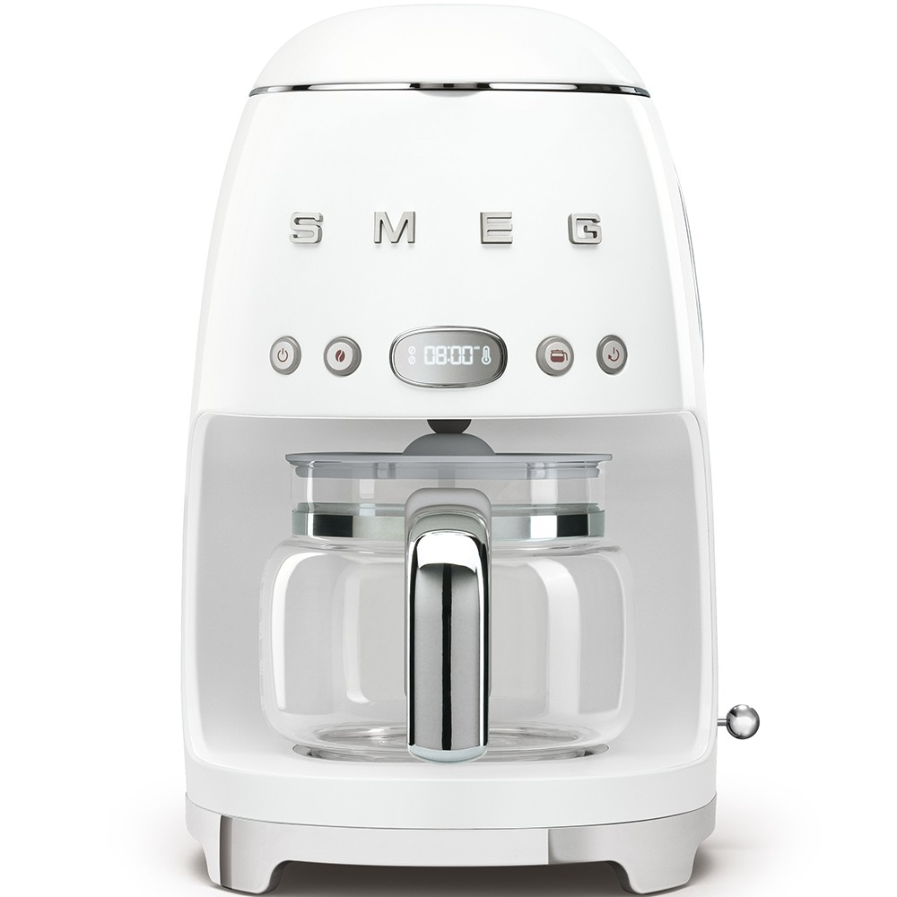 Macchina per caffè americano bianca con filtro smeg