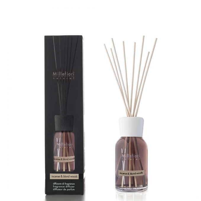 Diffusore a bastoncini incense & blond woods 250 ml Millefiori