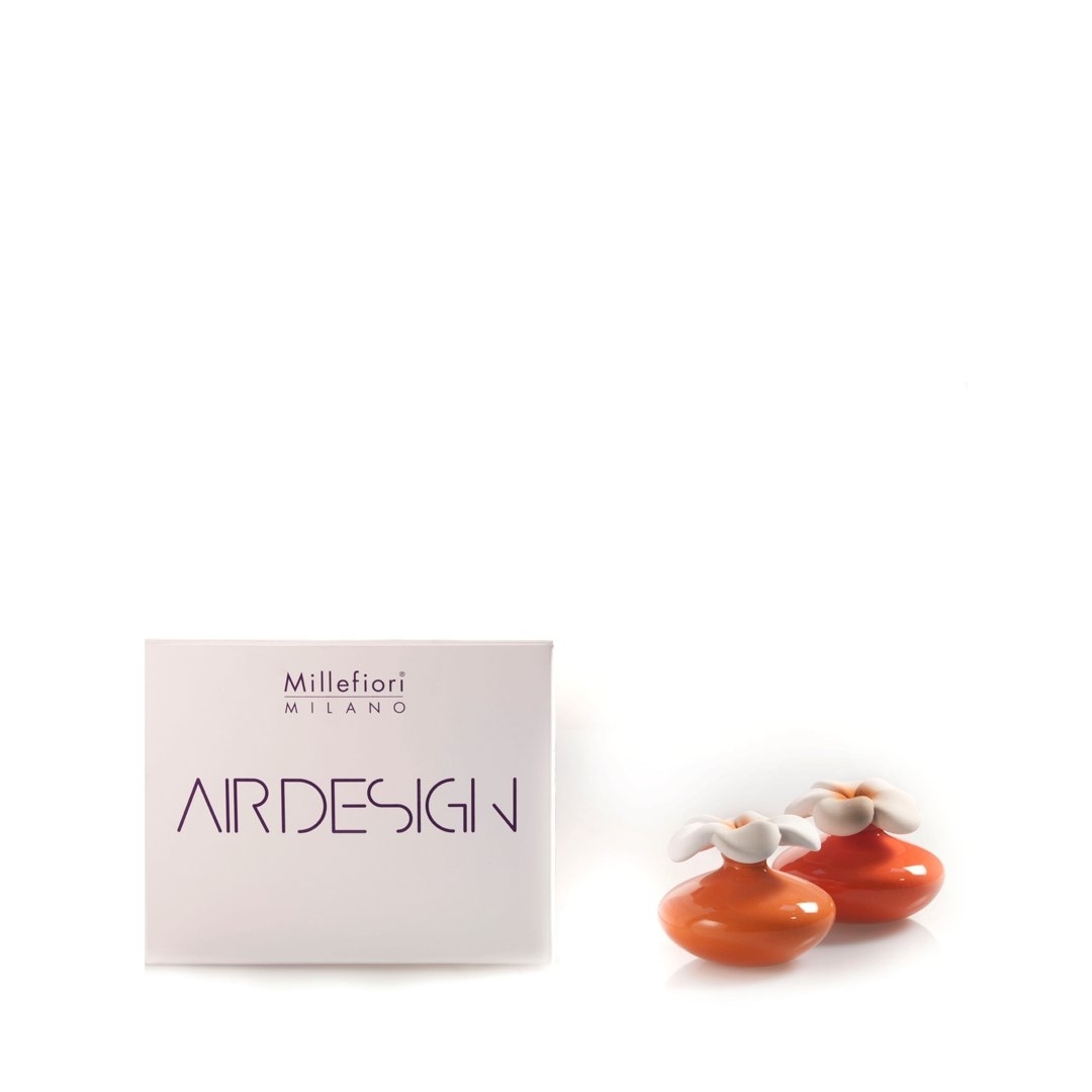 Set 2 diffusori a fiore air design arancione Millefiori