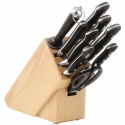 set 9 pz coltelli con ceppo legno Paderno