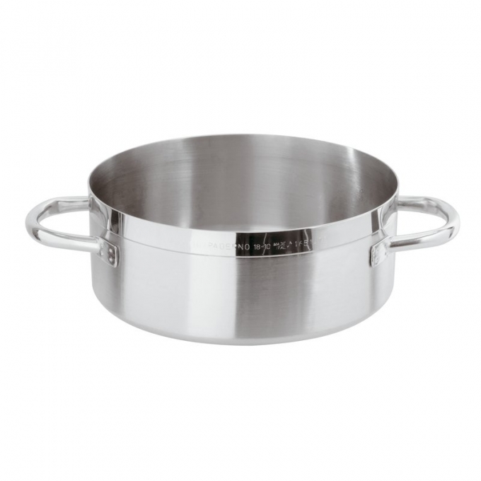 casseruola bassa 2 maniglie cm 45 serie 1100 inox Paderno