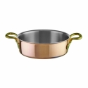 casseruola bassa 2 maniglie cm 24 rame 3-ply induzione Paderno