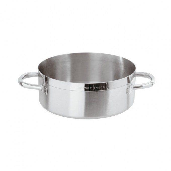 casseruola bassa 2 maniglie cm 36 serie 1100 inox Paderno
