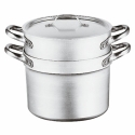 casseruola a vapore con coperchio cm40 serie 6100 alluminio Paderno
