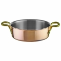 casseruola bassa 2 maniglie cm 28 rame 3-ply induzione Paderno