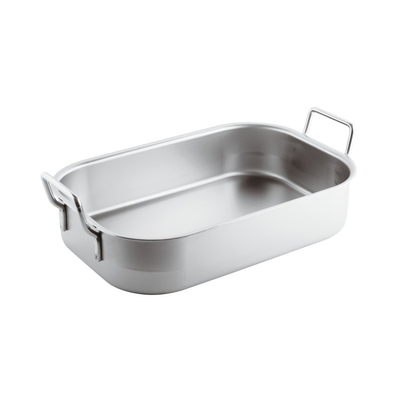 tegame rettangolare m/fisse cm 45 inox pesante Paderno