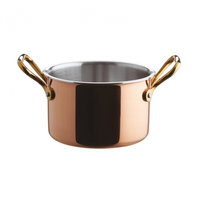 casseruola alta 2/m ø 12 h8cm rame/inox Paderno