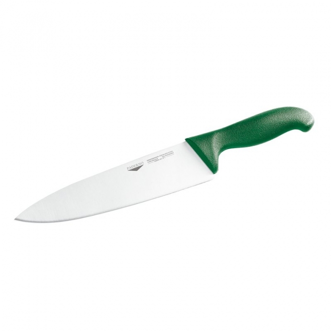 coltello cucina cm 26 manico verde coltelleria serie tranciata Paderno