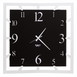orologio soqquadro bianco marmo nero Arti e Mestieri