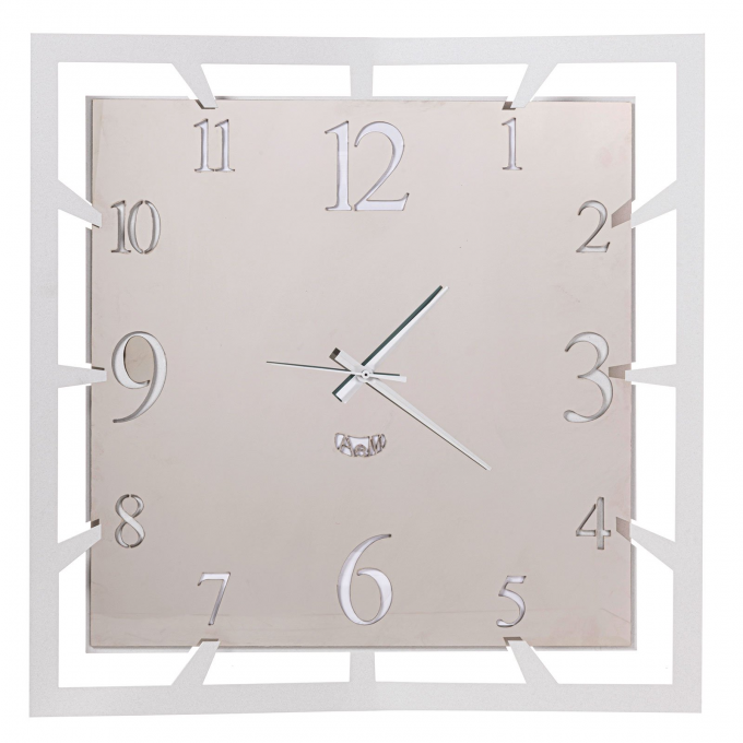 orologio big soqQuadro bianco marmo acciaio Arti e Mestieri