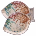 Set 2 piatti pesce 33x23 cm sea life Rose e Tulipani