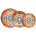 Set piatti 18 pezzi arancio medicea
