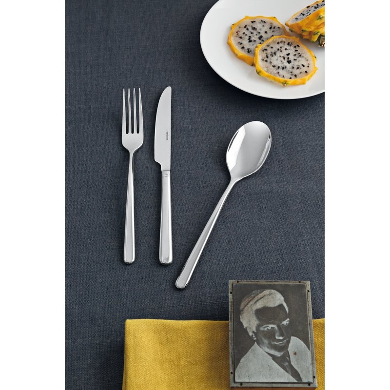 Servizio 72 posate Monoblocco Linear - Inox placcato argento Sambonet