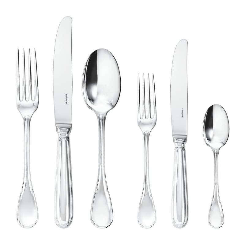 Servizio 36 posate Manico Orfèvre Baroque Luxury Alpacca placcata argento Sambonet