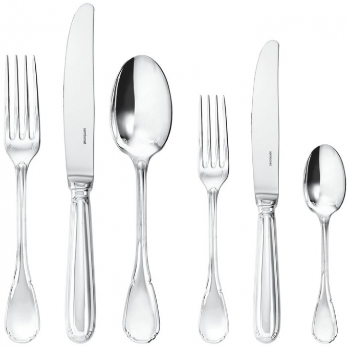 Servizio 72 posate Manico Orfèvre Baroque Luxury Alpacca placcata argento Sambonet