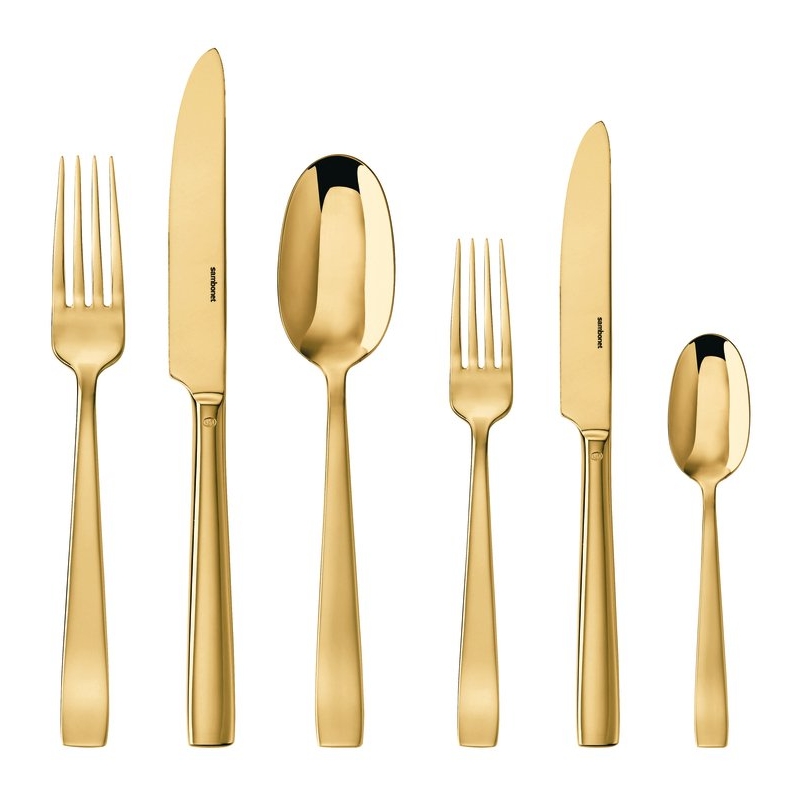 Servizio 72 posate Monoblocco Flat PVD Gold Sambonet