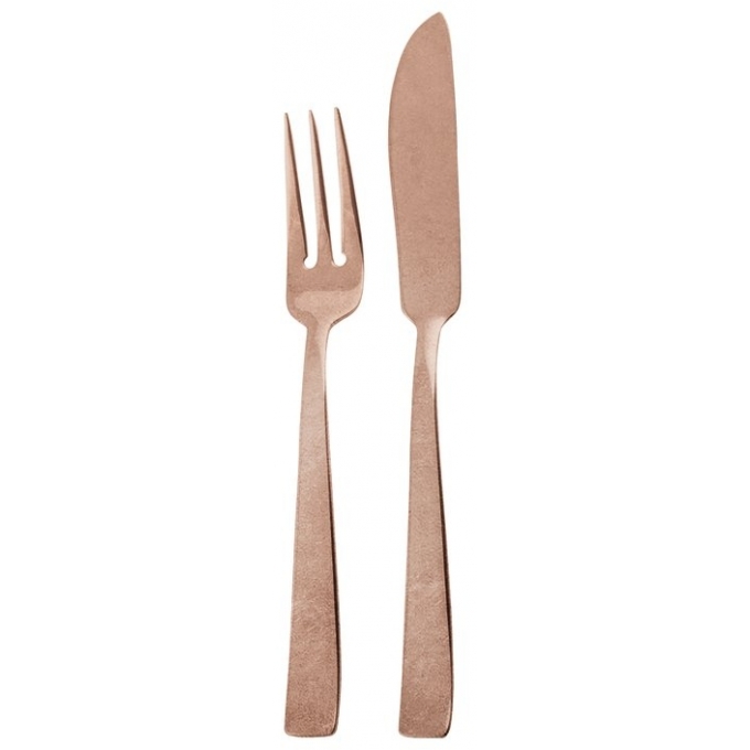 Servizio 24 posate Pesce Flat Vintage PVD Copper Sambonet