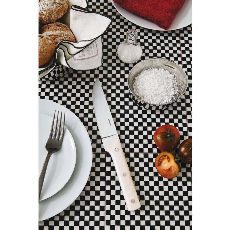 Set 2 Coltelli Bistecca Lama Liscia Porterhouse Inox Effetto Avorio Sambonet