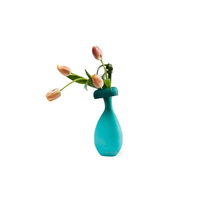 Vaso blow up turquoise 40cm kare design