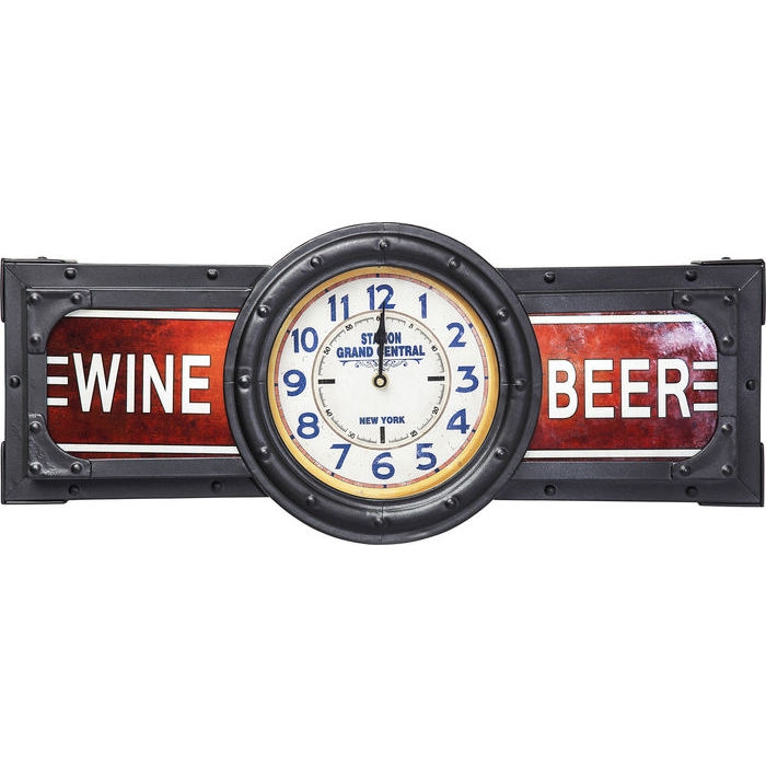 Orologio complementi luminosi wine beer time kare design