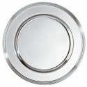 Piatto Presentaz. Cm 31 Bordo Righe Avenue Inox placcato argento Sambonet