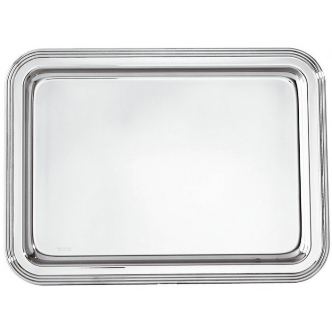 Vassoio Rettangolare Cm 44x32 Avenue Inox placcato argento Sambonet