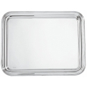 Vassoio Rettangolare Cm 50x38 Contour Inox placcato argento Sambonet