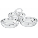 Portasalatini 3 Comparti Contour Alpacca placcata argento Sambonet